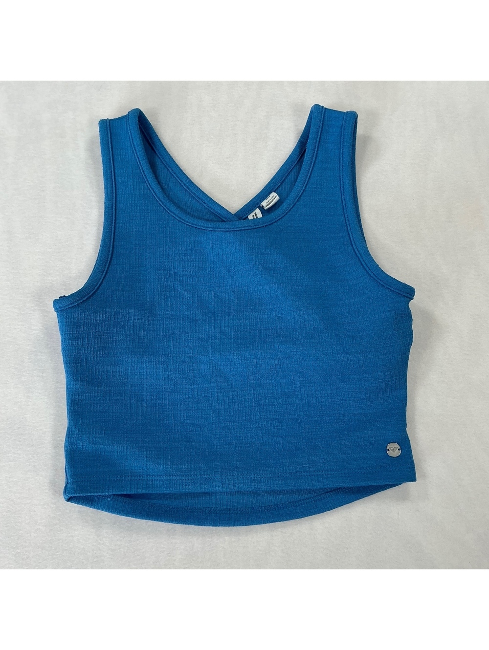 Roxy Blue Textured Crop Tank‎ Top Size S